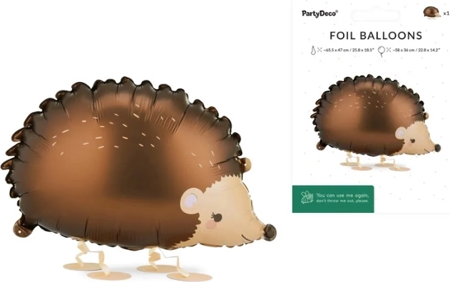 Palloncino in foil a forma di riccio 58 × 36 cm (mix varianti)