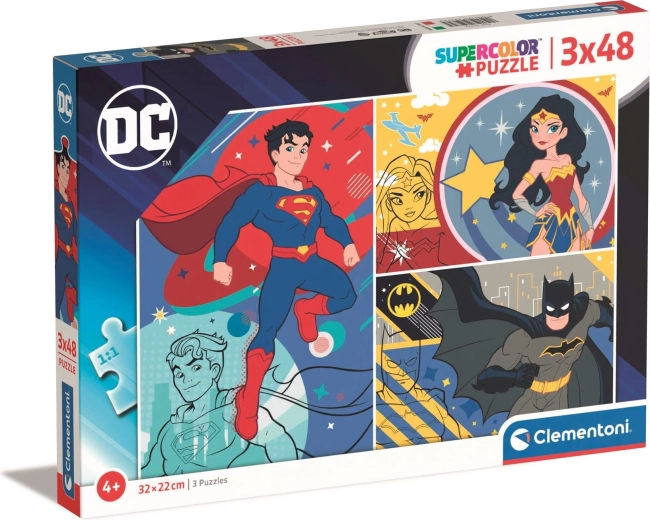 Puzzle 3×48 pezzi DC Comics