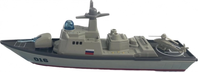 Incrociatore da battaglia con effetti luminosi e sonori – modello di nave in metallo