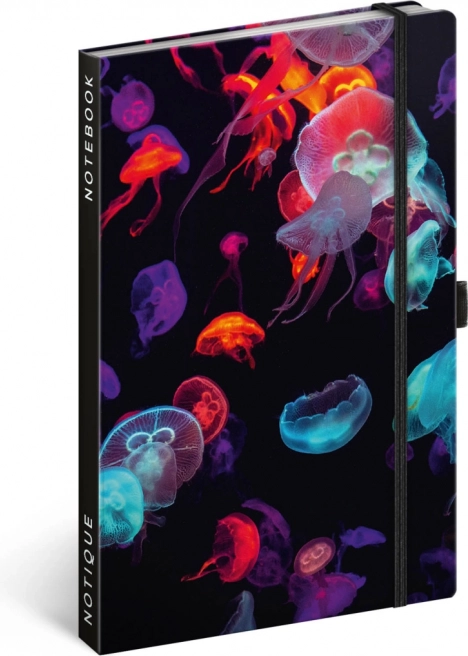 NOTIQUE taccuino a righe 13 × 21 cm con elastico e passante