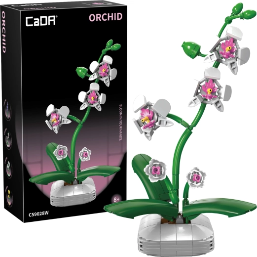 Set di costruzione CaDA orchidea in vaso 25 cm, 237 pezzi