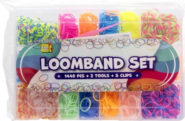 Set di elastici Loom per intrecciare braccialetti 1440 pezzi in valigetta