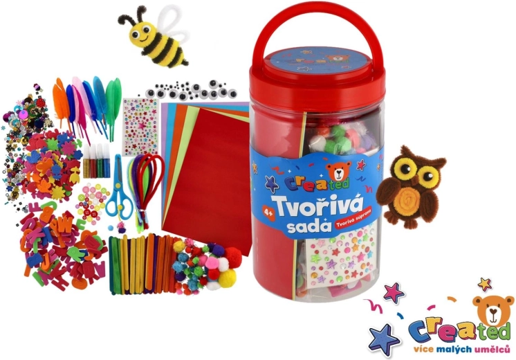 Teddies grande set creativo in contenitore di plastica