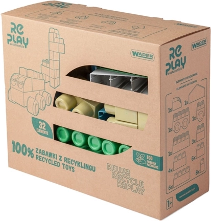 Wader RePlay Big Blocks set di grandi mattoncini 32 pz