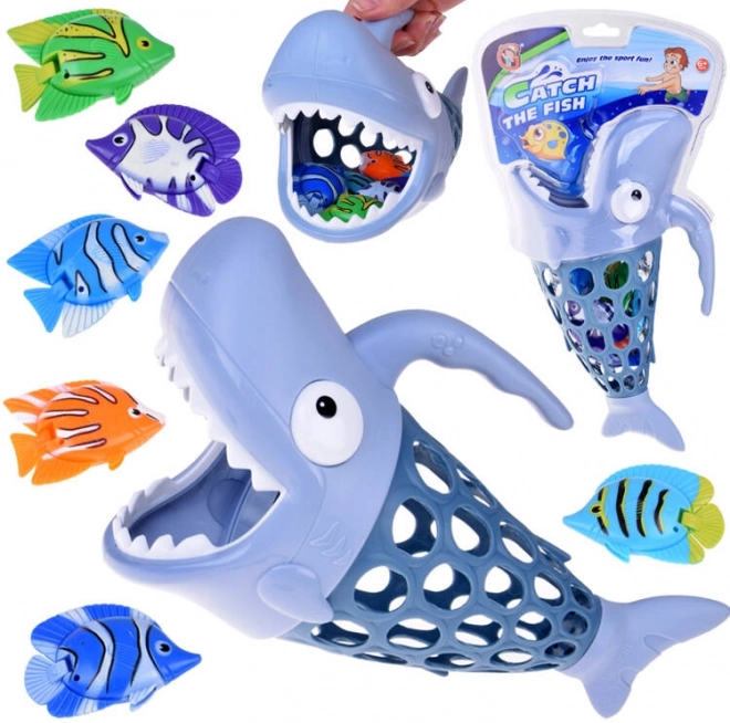 Acchiappa i pesciolini – cestino a forma di squalo per l’acqua