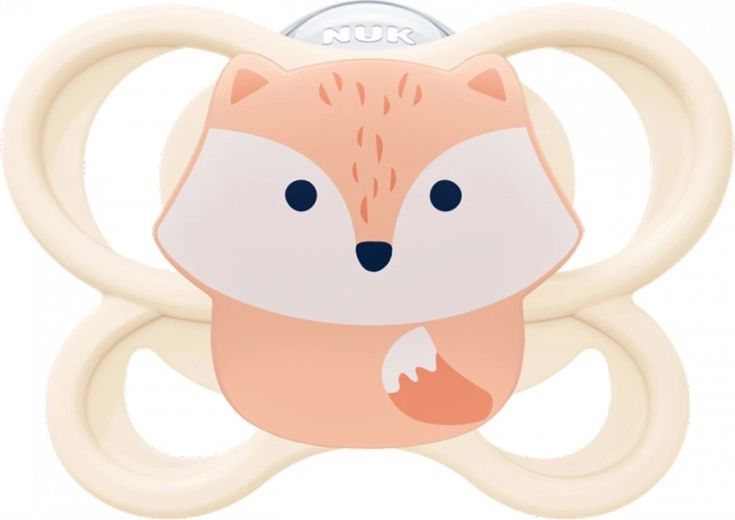 Succhietto per bambini NUK Perfect Match Air Fox 0–6 mesi, in silicone