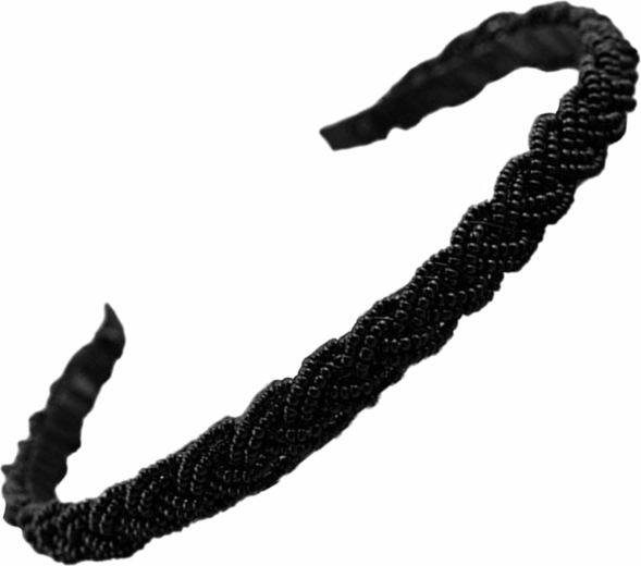 Bq47c cerchietto per capelli perle nero