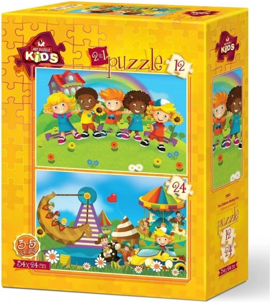Puzzle I bambini si divertono 12 e 24 pezzi
