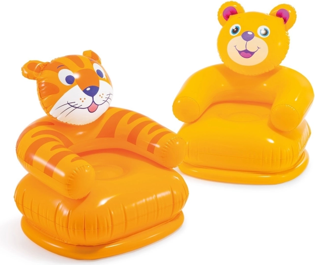 Poltroncina gonfiabile per bambini Animaletti Allegri 65 × 64 cm Intex