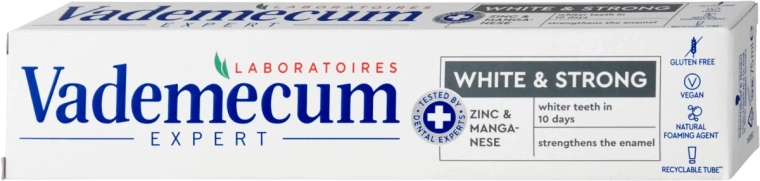 Vademecum Expert White & Strong dentifricio sbiancante 75 ml