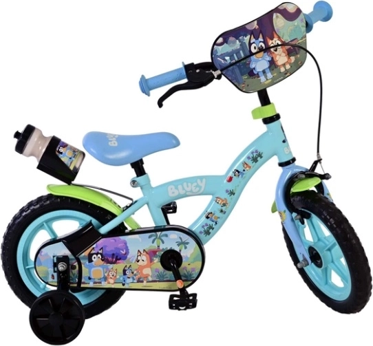 Bicicletta per bambini Bluey 12" con rotelle laterali e borraccia
