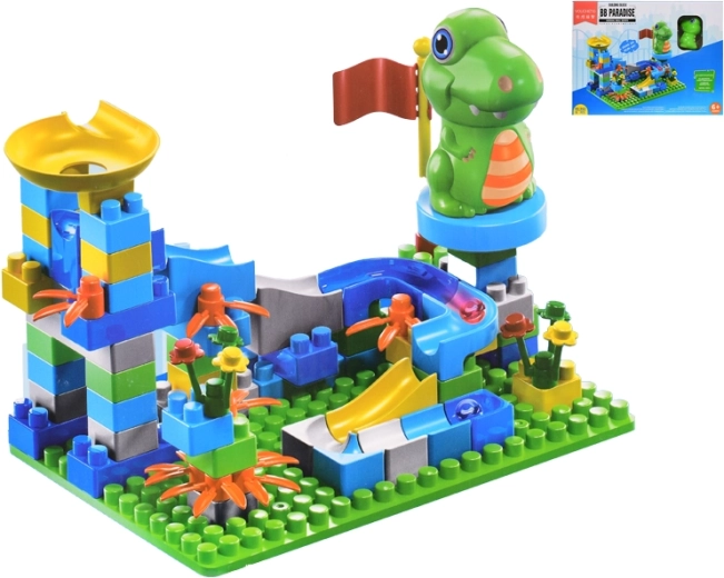 Costruzioni con pista e animaletto, 91 pezzi