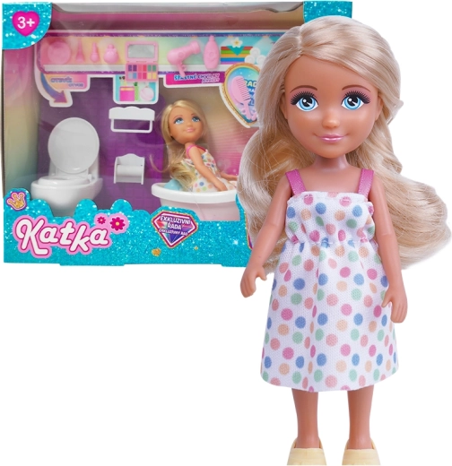 Bambola Katka con bagno e accessori