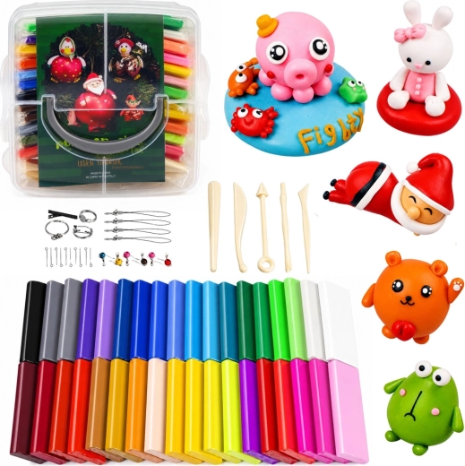Set di pasta modellabile per creare gioielli e decorazioni – 24 colori