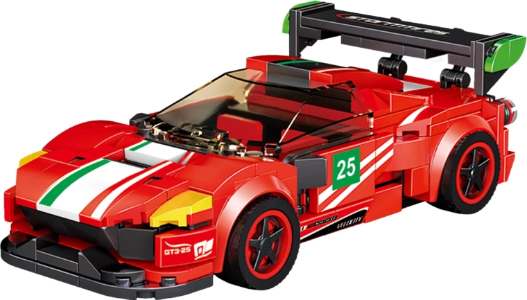 Kit di costruzione auto rossa 16,5 cm - 1 pezzo