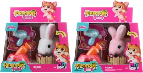 Coniglietto di peluche a batteria con accessori
