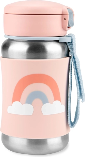 Skip Hop Spark Style bottiglia in acciaio inox con cannuccia arcobaleno 350 ml
