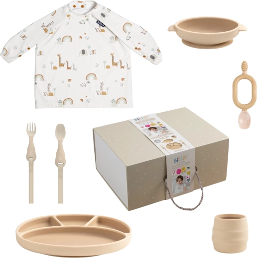 Set regalo Bibado per la pappa fawn/serengeti spaghetti