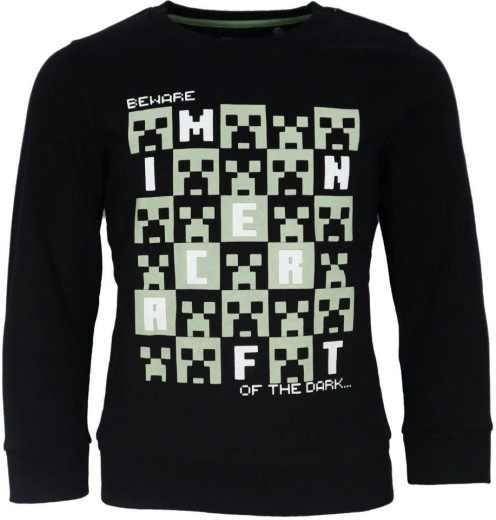 Felpa nera Minecraft