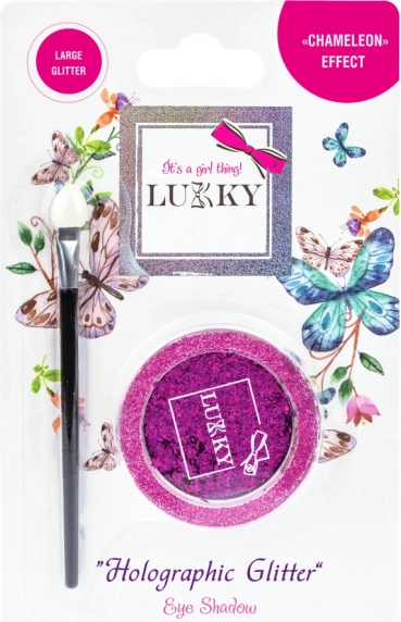 Ombretti in gel con glitter olografici