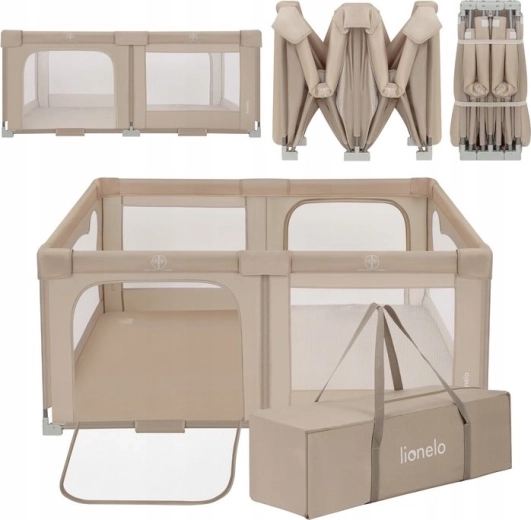 Box per bambini LIONELO Florence Easy Fold Beige Sand
