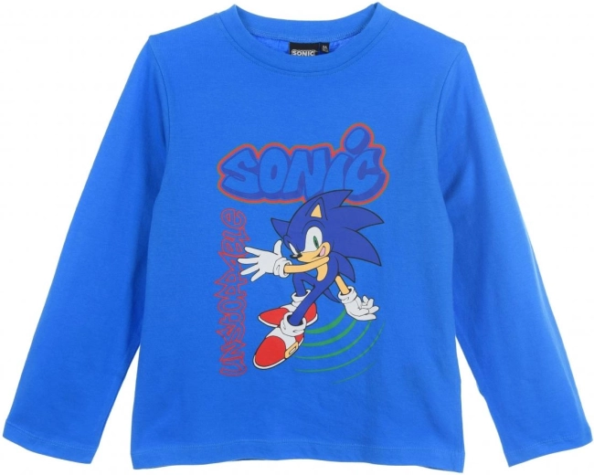 Maglietta blu in cotone di Sonic
