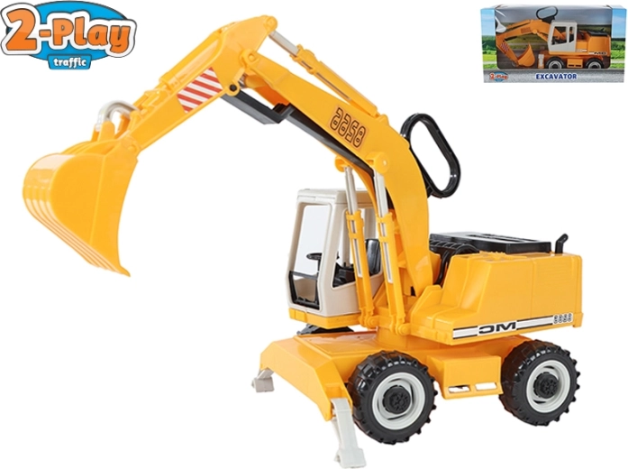 Escavatore di plastica 2-Play Traffic per bambini