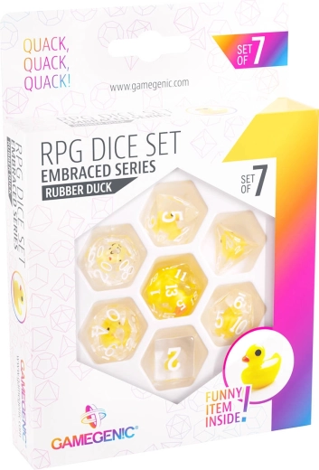 Gamegenic set di dadi RPG serie Embraced Rubber duck