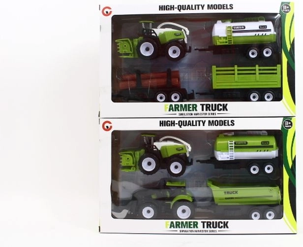 Giocattolo per bambini: mietitrebbia con 3 rimorchi (set)