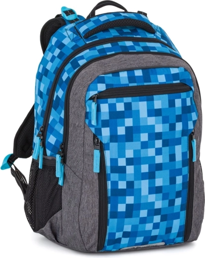Bagmaster Porto 26 zaino scolastico con motivo a cubetti