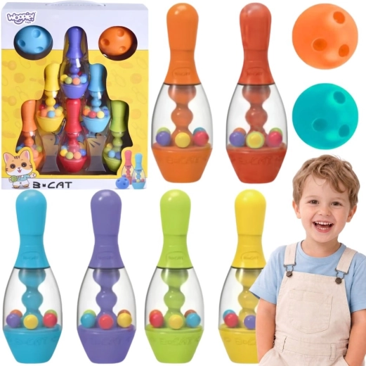 Birilli sensoriali per bambini Woopie - 8 pezzi