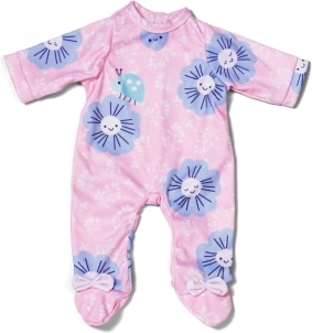 Tuta rosa a fiori BABY born per bambola da 43 cm