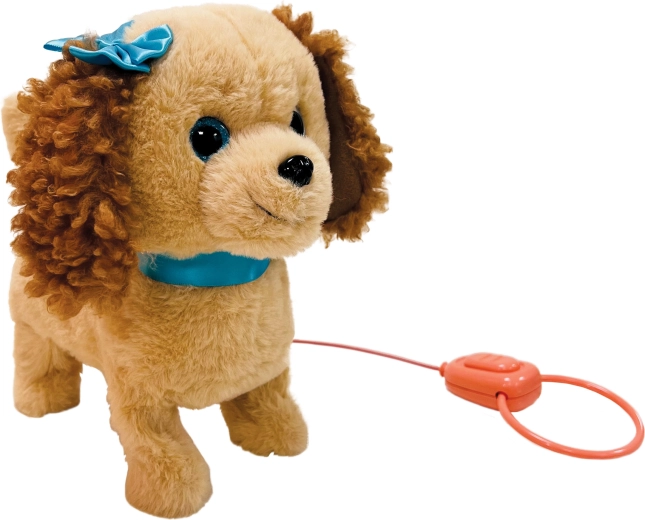 Cagnolino di peluche Moly al guinzaglio