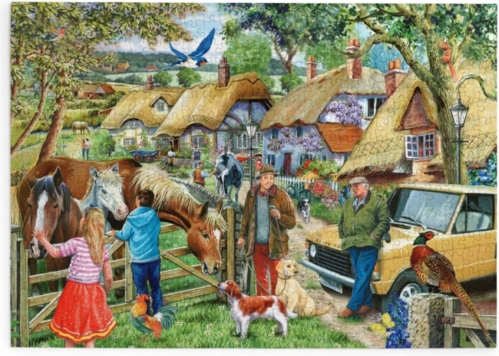 House of Puzzles Cavalli e cani da caccia – puzzle con 500 pezzi grandi