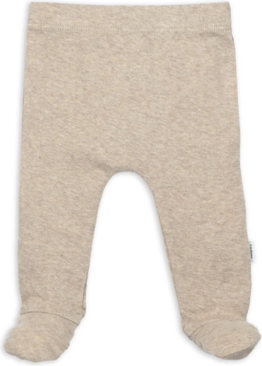 Lodger pantaloni da neonato caldi con piedini Melange beige taglia 50