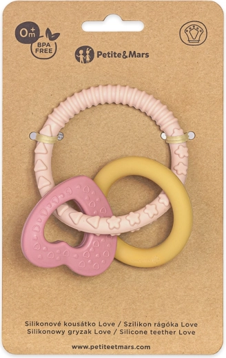 PETITE&MARS massaggiagengive in silicone Love cute pink 0m+