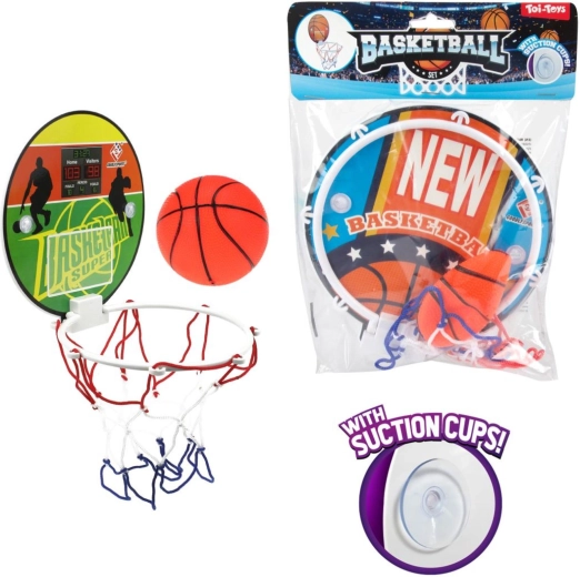 Mini canestro da basket con ventose e pallina