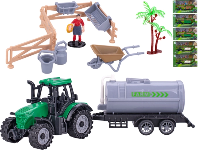 Trattore con rimorchio 19 cm per bambini