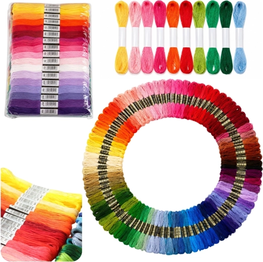 Set di fili da ricamo (mouliné) 150 colori, 8 m