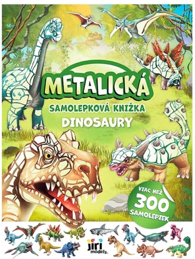 Libro di adesivi metallico dinosauri