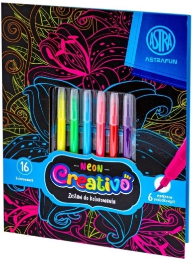 Astra Creativo set da colorare Neon Flowers