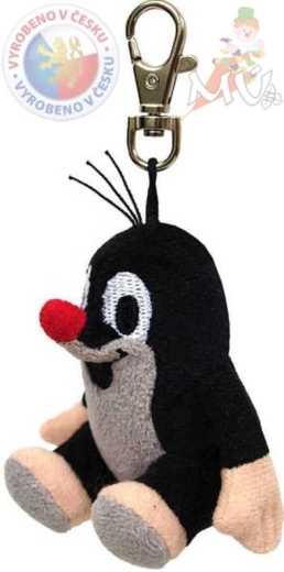 Moravská ústředna Ciondolo in peluche Krtek con moschettone 7 cm - 1 pezzo