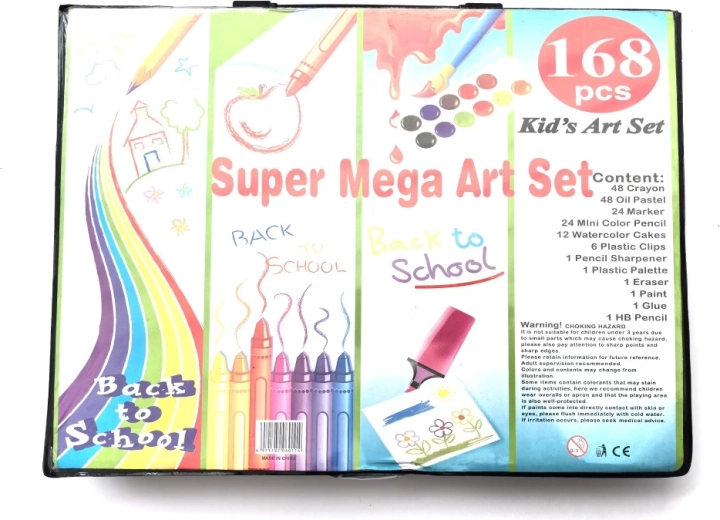 Valigetta da pittura arcobaleno 168 pezzi