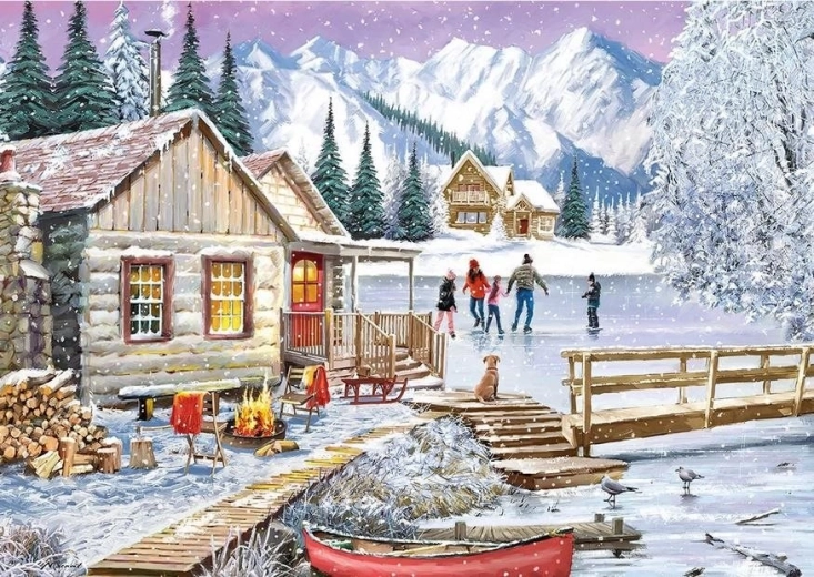Puzzle GIBSONS Inverno allo chalet 1000 pezzi