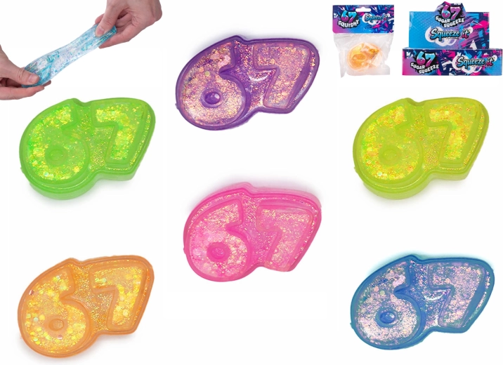 Giocattolo antistress Six Seven – numeri elastici 6 e 7, 12 pz