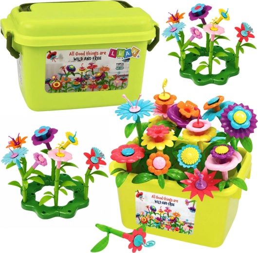 Lean Toys set di costruzione giardino fiorito in box (73 pezzi)