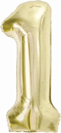 Palloncino in foil numero 1 color champagne