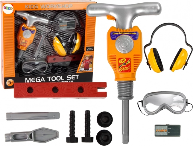 Set di attrezzi per fai-da-te Martello pneumatico Occhiali