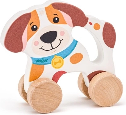 Woodyland Cagnolino su ruote con manico