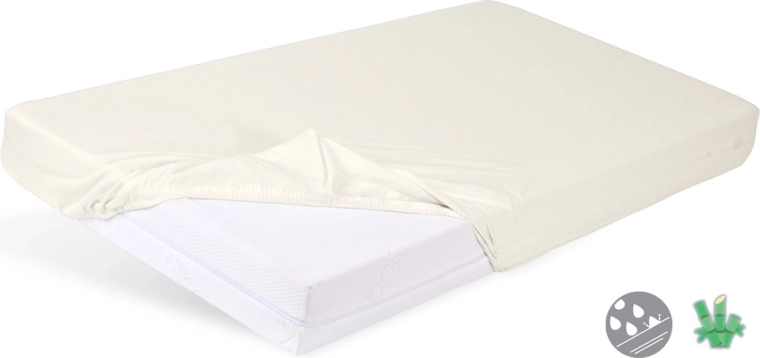 Babymatex lenzuolo impermeabile con elastico Bamboo beige chiaro 60 × 120 cm